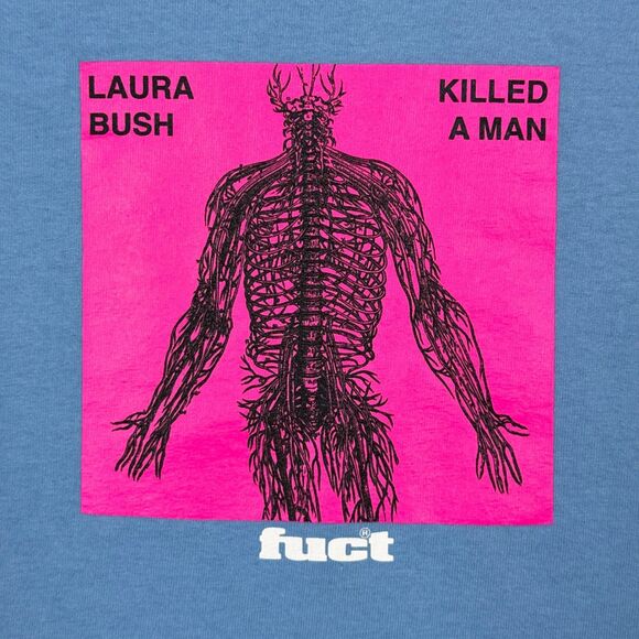 Y2K FUCT Skateboards Laura Bush Anatomy Long Sleeve Graphic T Shirt - Medium - Picture 3 of 7